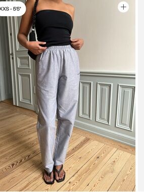 DJERF AVENUE Breezy Pants Grey Women’s Size Small Tall Stretchy BRAND NEW